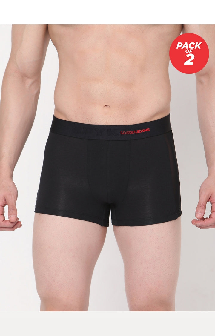 Men Premium Cotton Blend Trunk Pack of 2- UnderJeans by Spykar