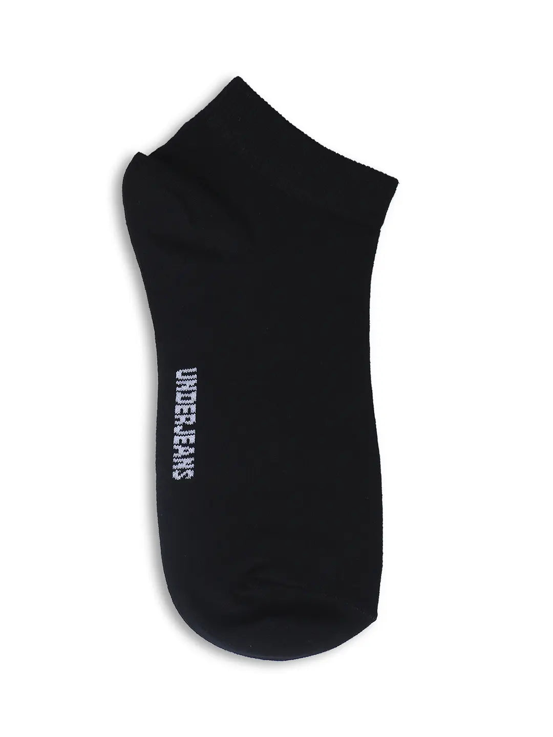 Men Grey Melange & Black Cotton Blend Sneaker Socks - Pack Of 2 - Underjeans by Spykar