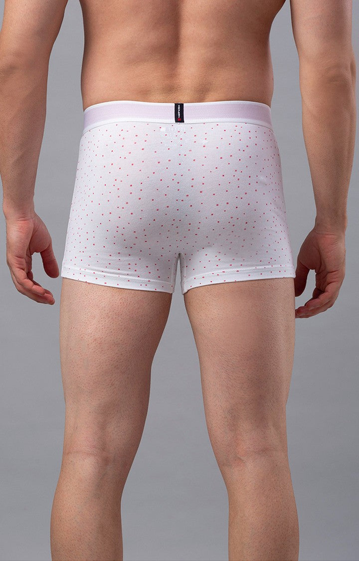 White Cotton Blend Trunk for Men Premium- UnderJeans by Spykar