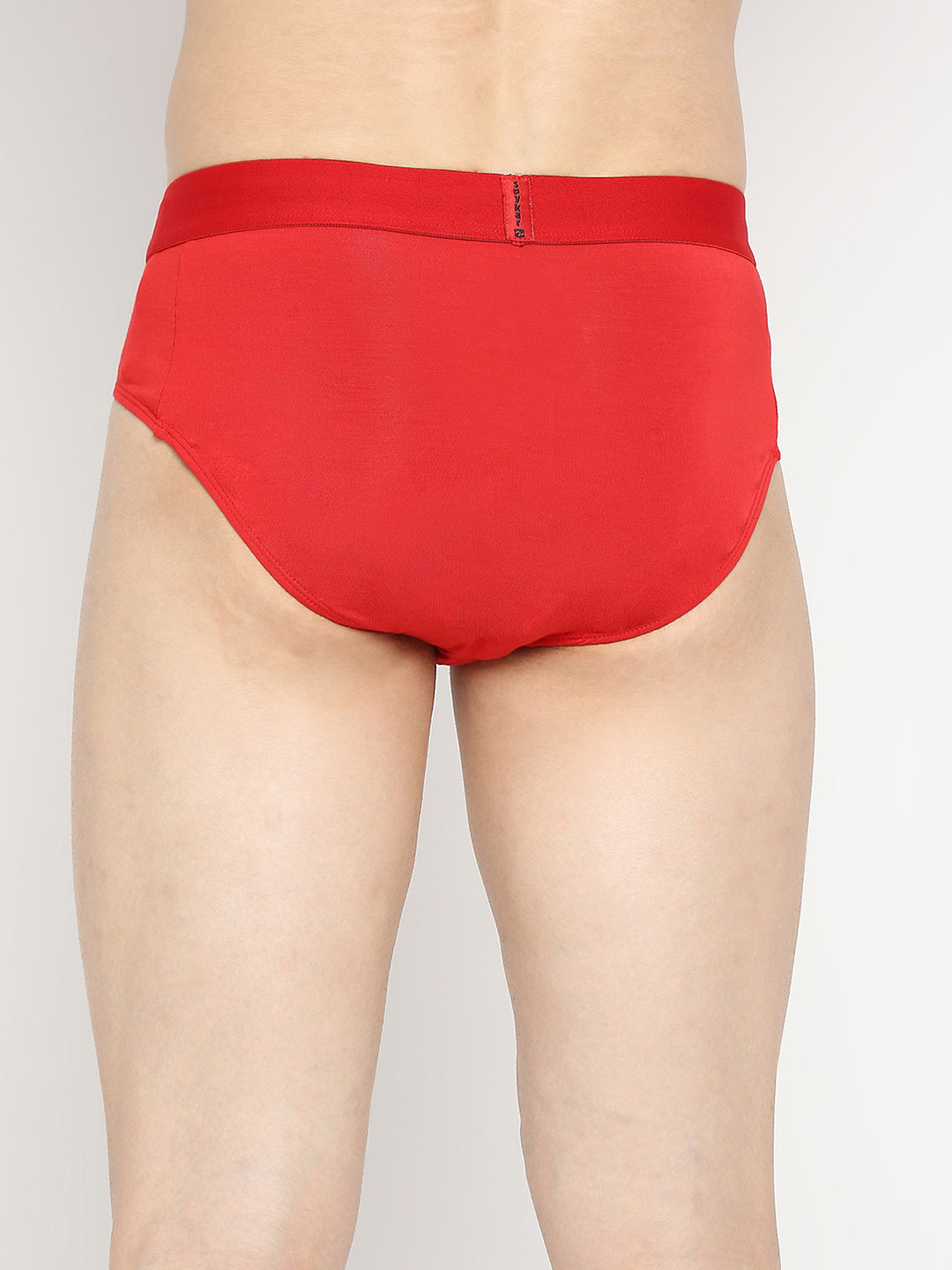 Men Premium Micromodal Red Brief - UnderJeans by Spykar