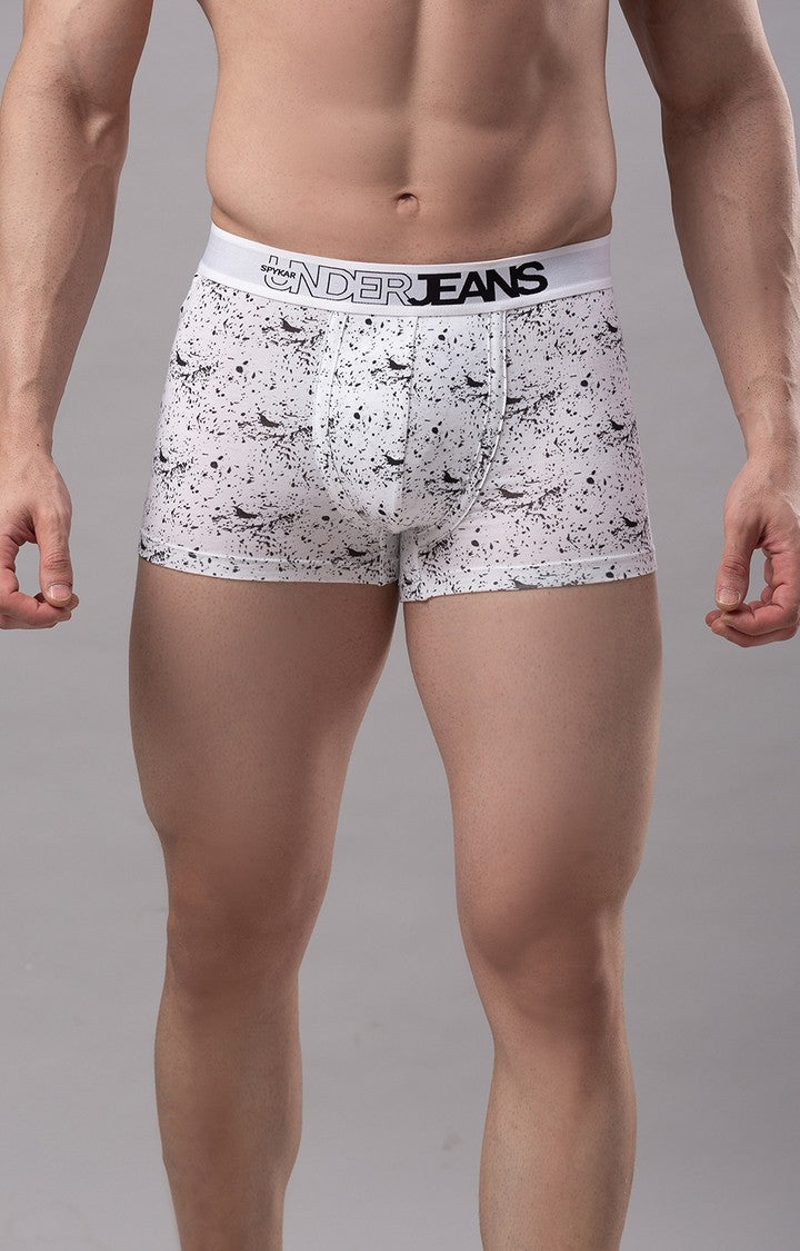 Underjeans by Spykar Men Premium White Cotton Blend Trunk