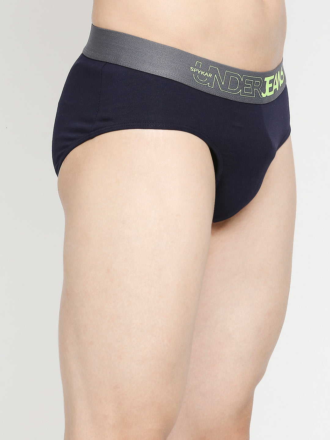 Men Premium Maroon & Navy Blue Cotton Blend Brief -Pack Of 2- UnderJeans by Spykar
