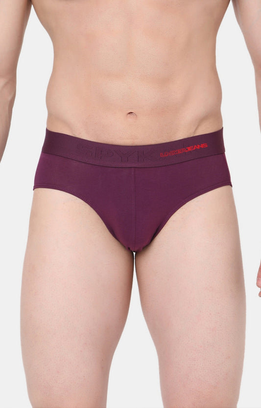 Men Premium Cotton Blend Brief Pack of 1- UnderJeans by Spykar