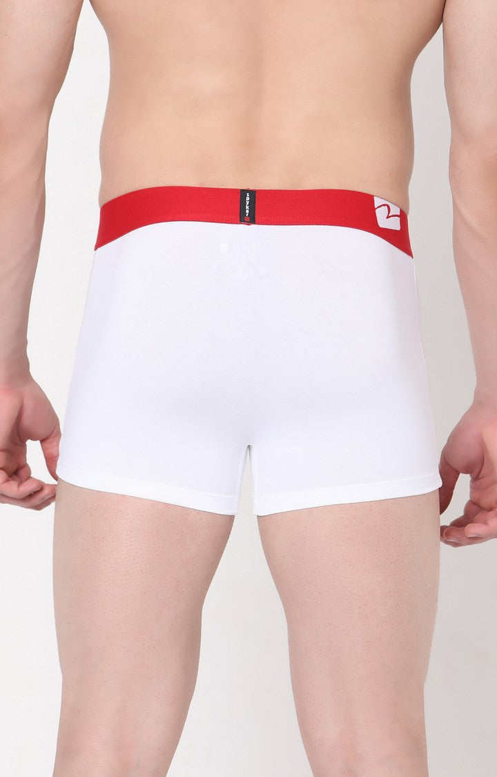 Underjeans by Spykar Men Premium Cotton Blend White Trunk - (Pack of 2)
