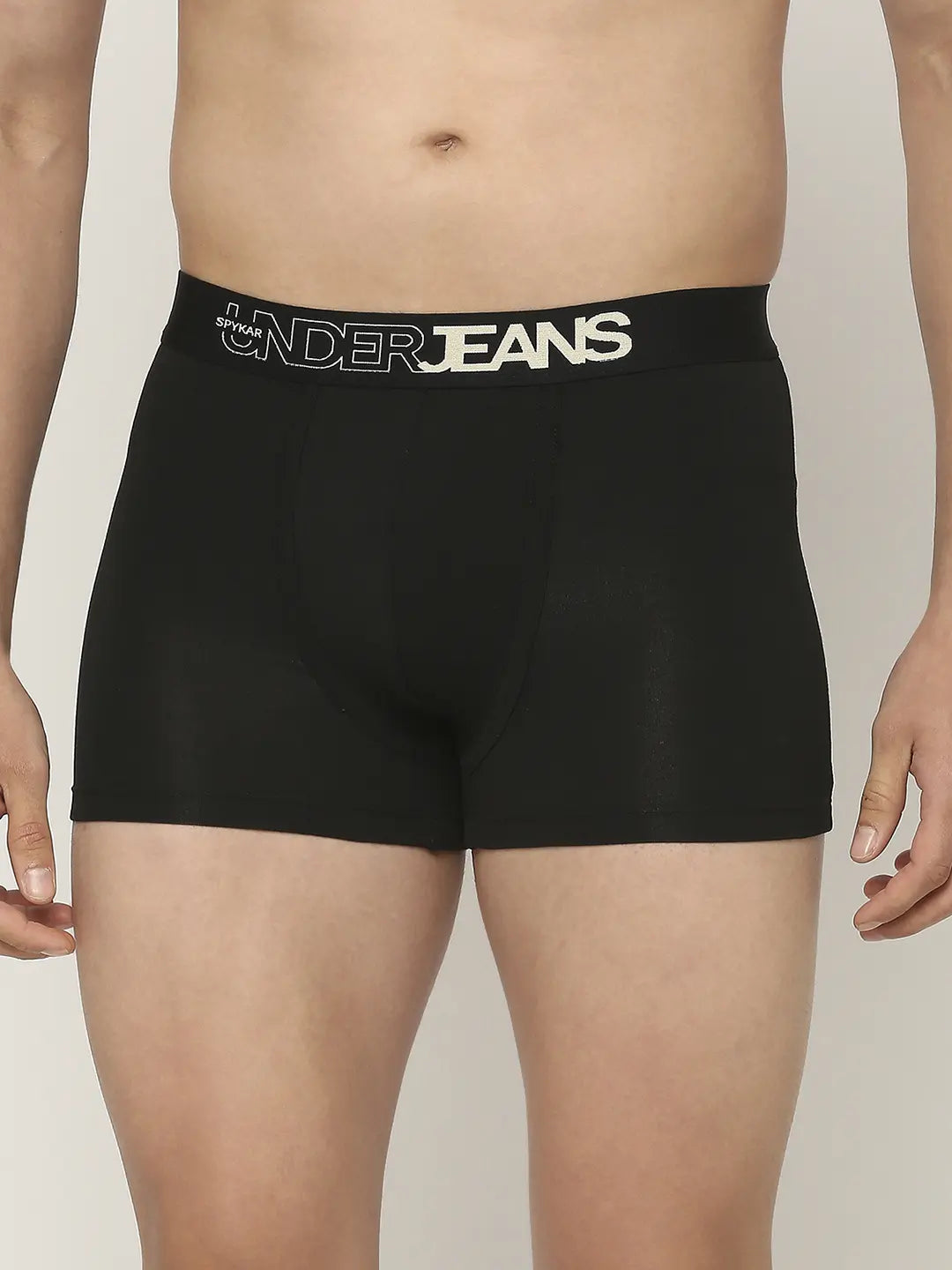 Men Premium Assorted Cotton Blend Printed Trunk - Pack Of 3- Underjeans by Spykar