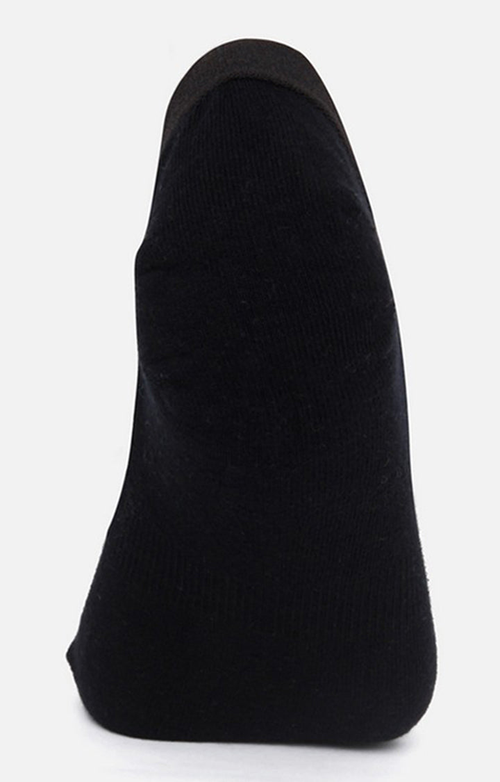 Men Premium Black No Show Single Pair of Socks- UnderJeans by Spykar