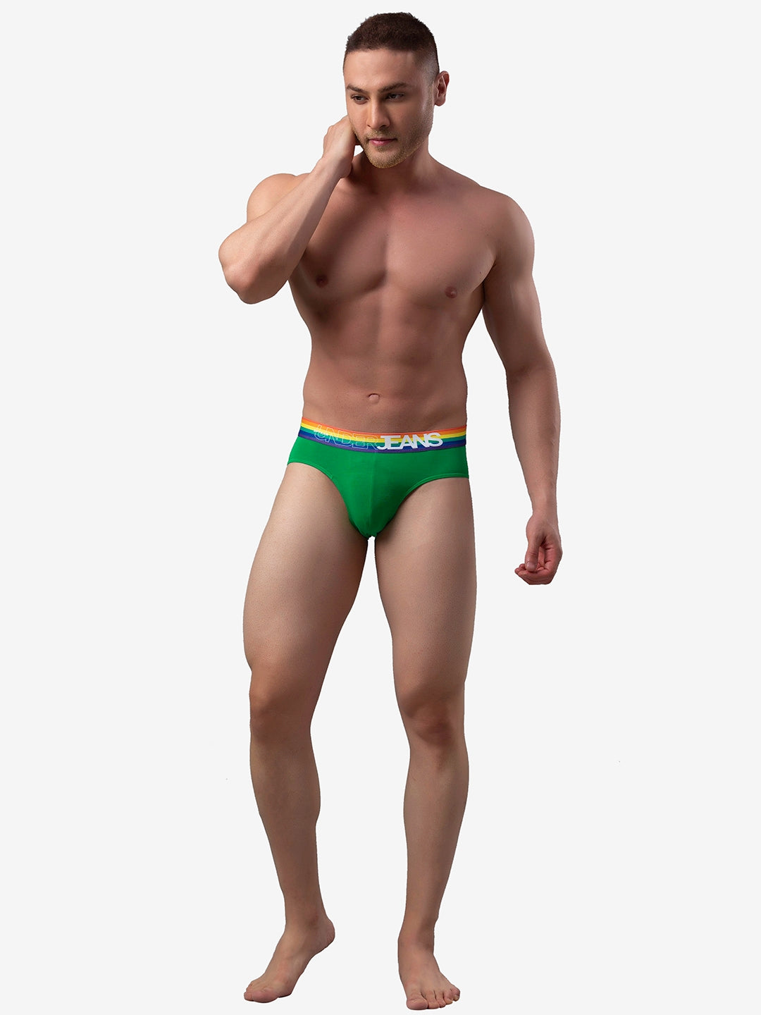 Men Premium Cotton Blend Brief Pack of 1- UnderJeans by Spykar