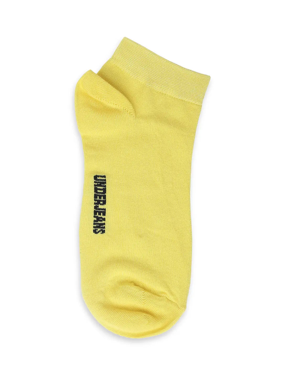 Men Olive & Yellow Cotton Blend Sneaker Socks - Pack Of 2 - Underjeans by Spykar