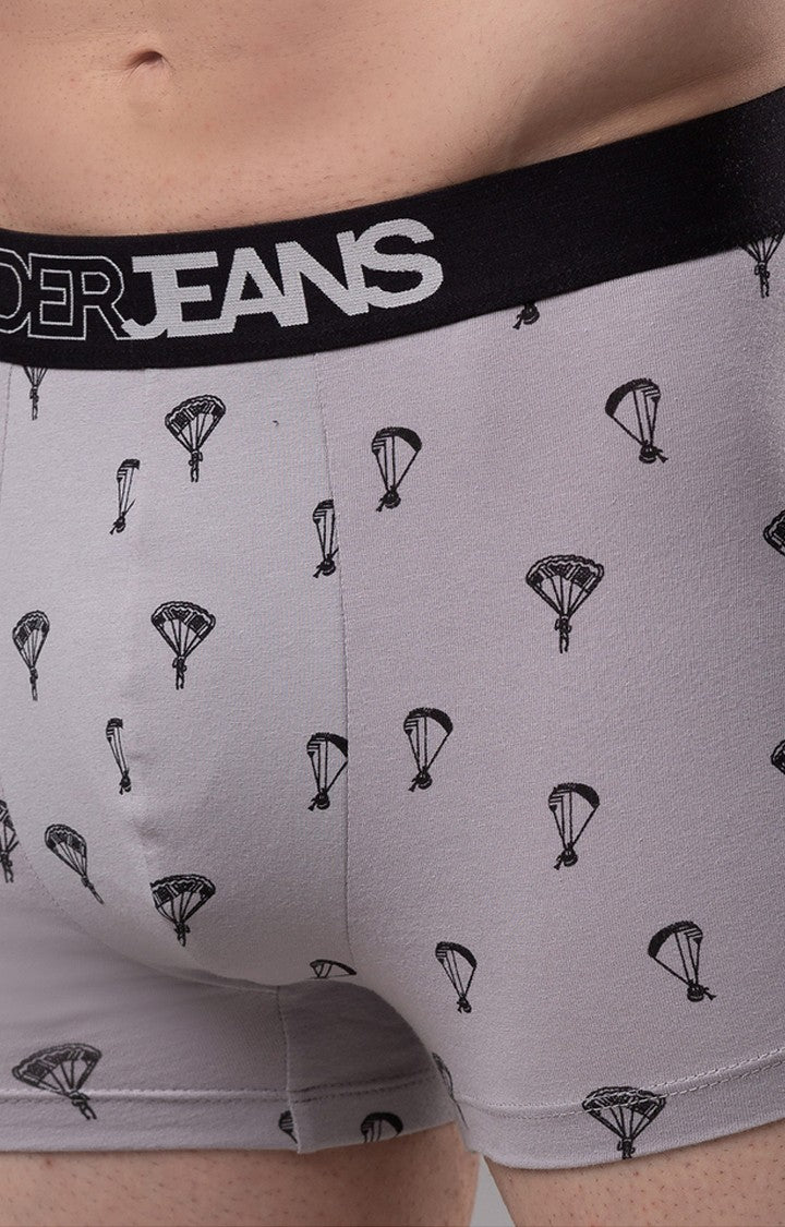 Grey Cotton Trunk for Men Premium- UnderJeans by Spykar