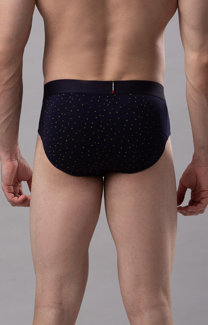 Underjeans by Spykar Men Premium Cotton Blend Navy Brief