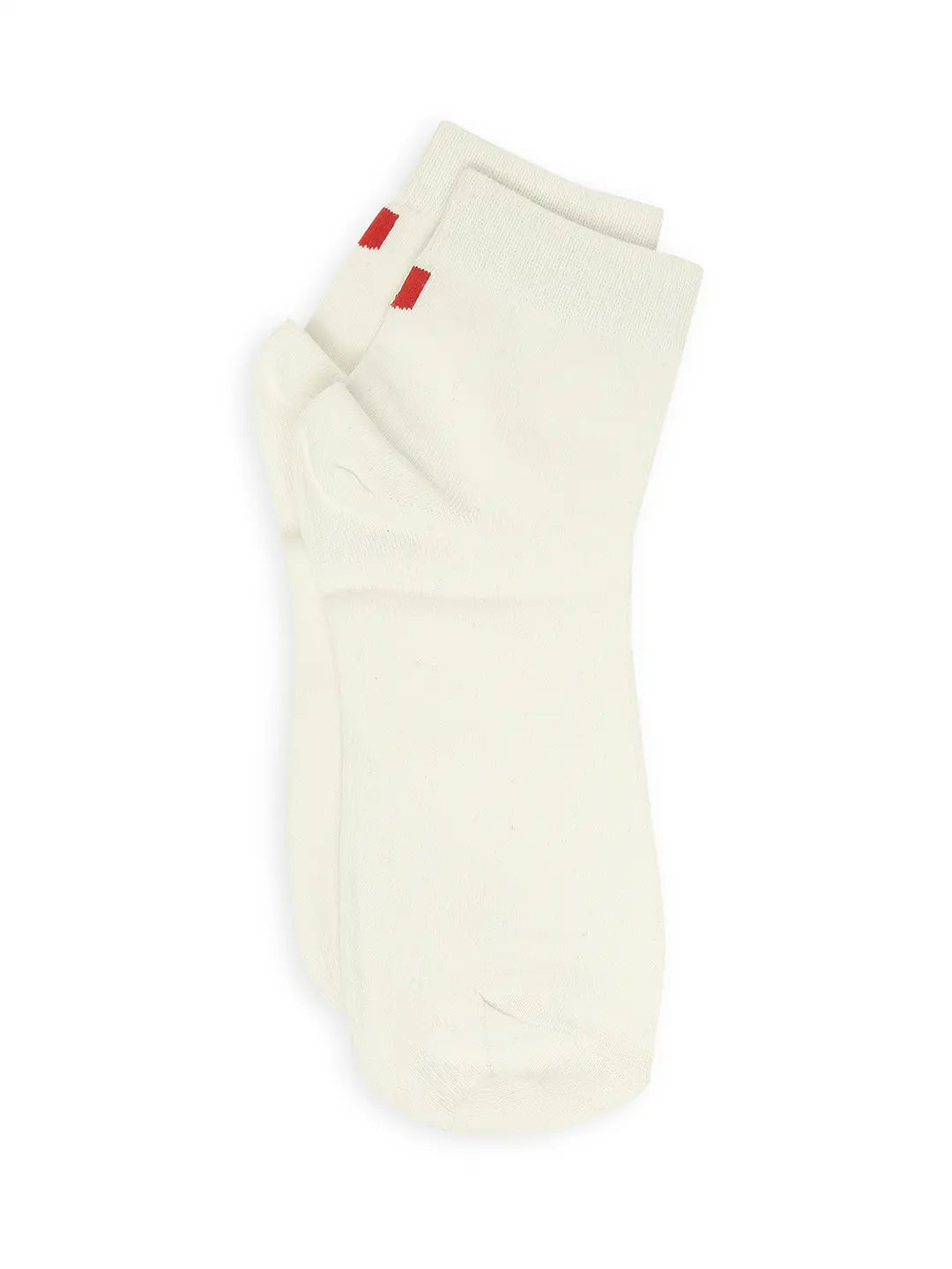 Men Premium White & Anthra Melange Ankle Length Socks - Pack Of 2- Underjeans by Spykar