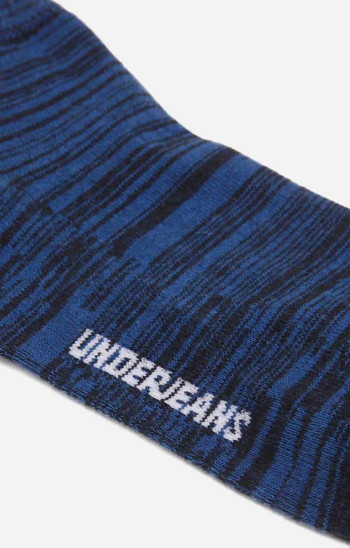 Men Premium Navy Ankle Length (Non Terry) Single Pair of Socks- UnderJeans by Spykar