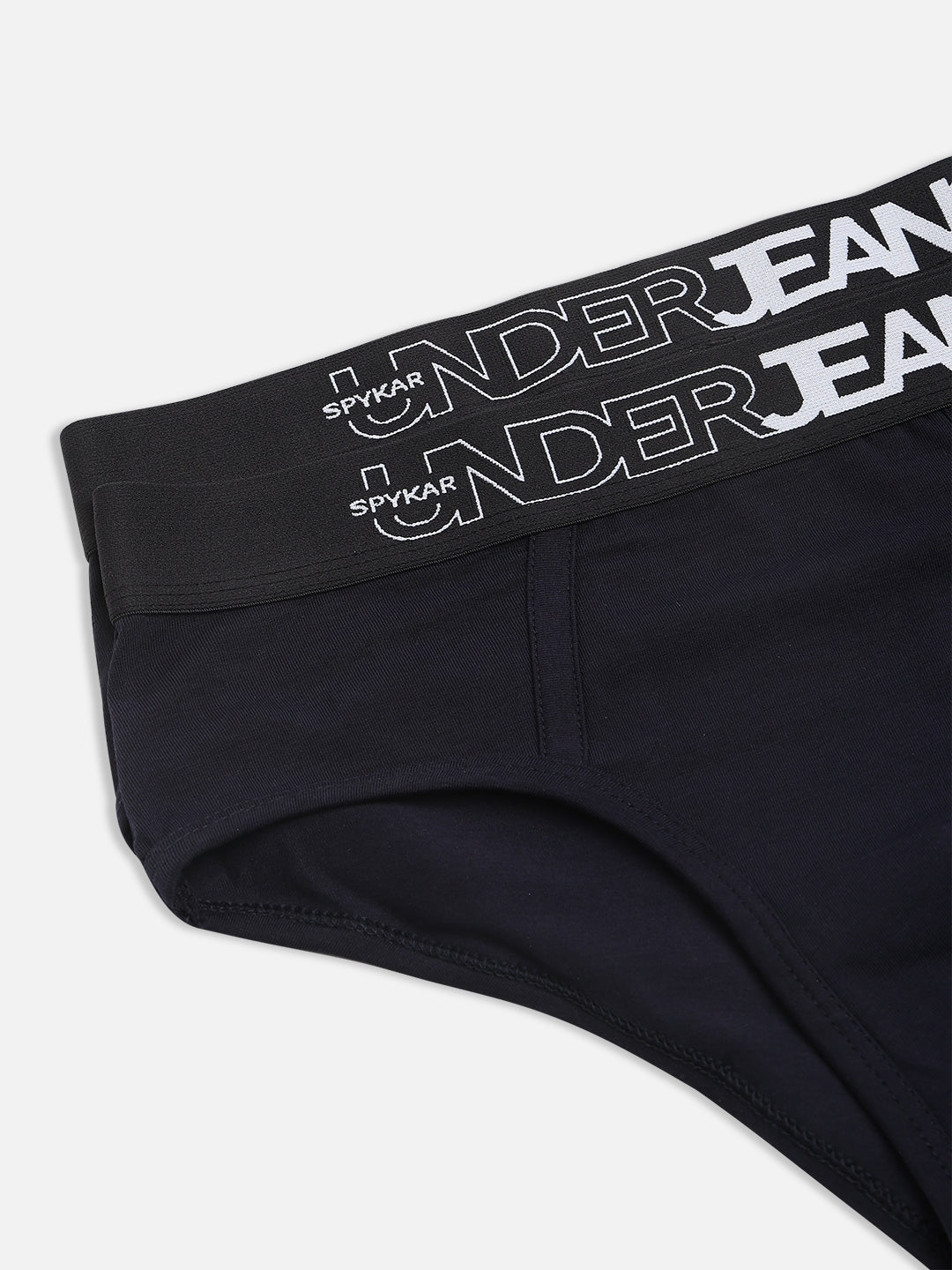 Underjeans by Spykar Men Premium Navy Brief Pack of 2
