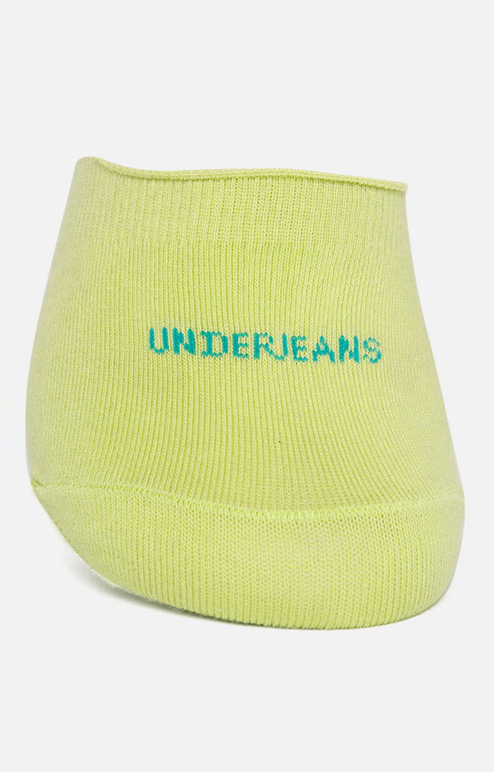 Men Premium P Green No Show Single Pair of Socks- UnderJeans by Spykar
