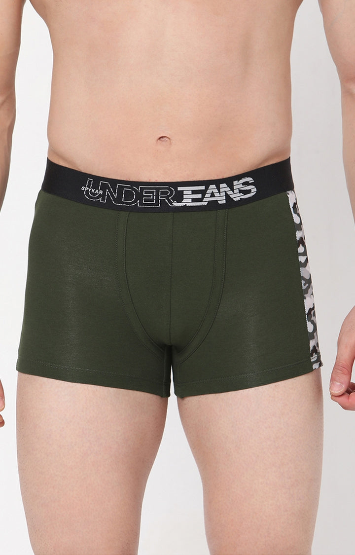 Men Premium Cotton Blend Trunk Pack of 1- UnderJeans by Spykar