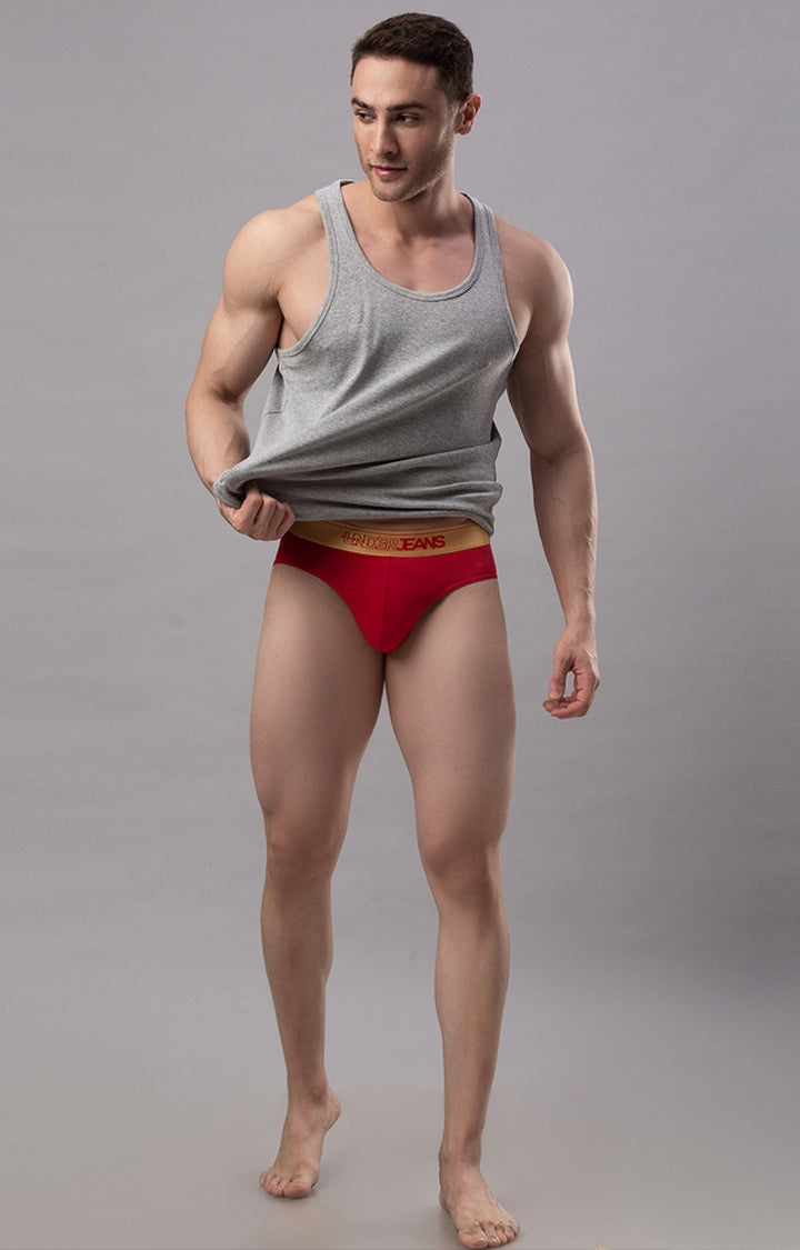 Men Premium Cotton Blend Brief (Pack of 2)- UnderJeans by Spykar