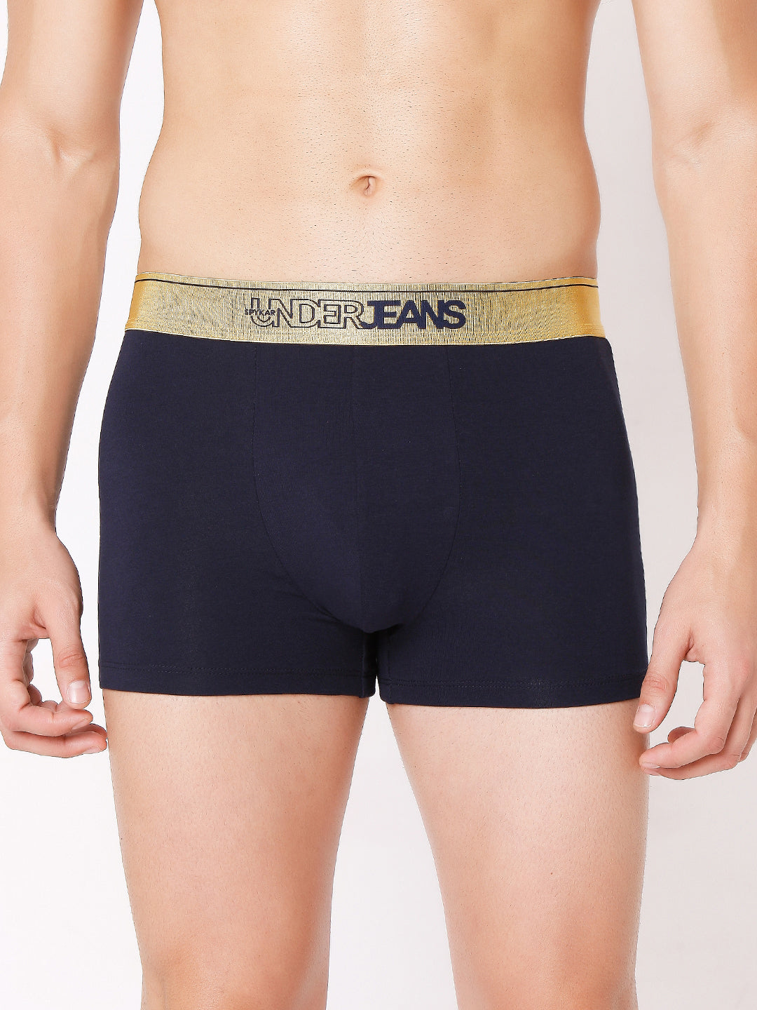Men Premium Black & Navy Cotton Blend Trunk (Pack of 2)- UnderJeans by Spykar