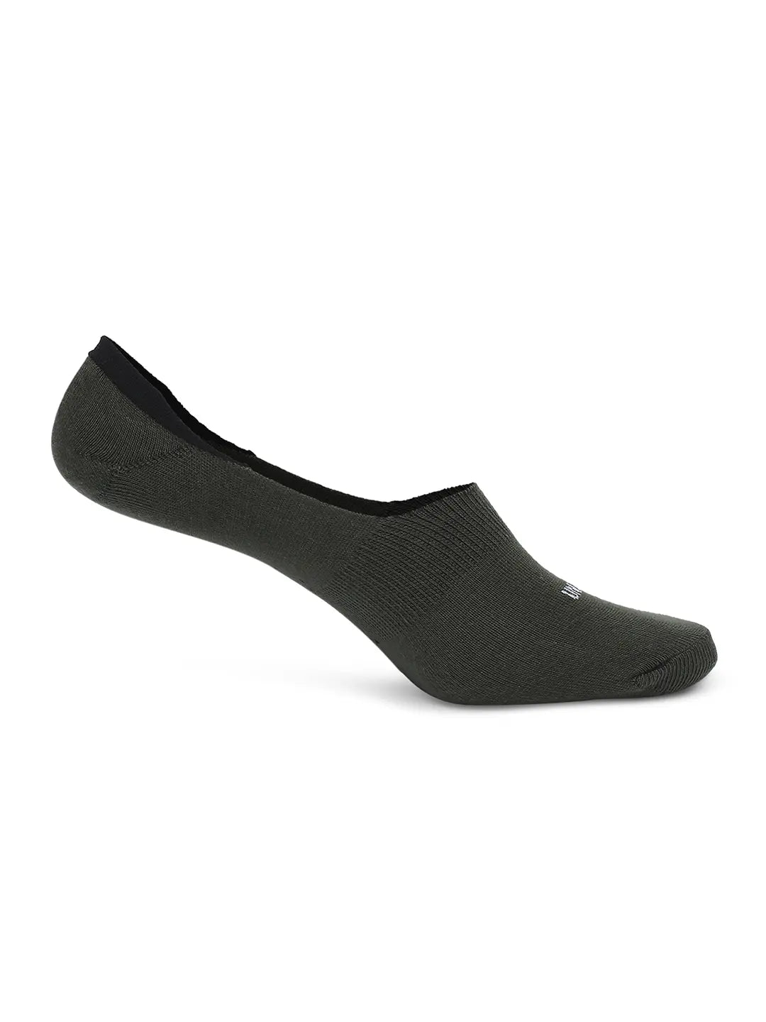 Men Yellow & Olive Cotton Blend No Show Socks - Pack Of 2 - Underjeans by Spykar