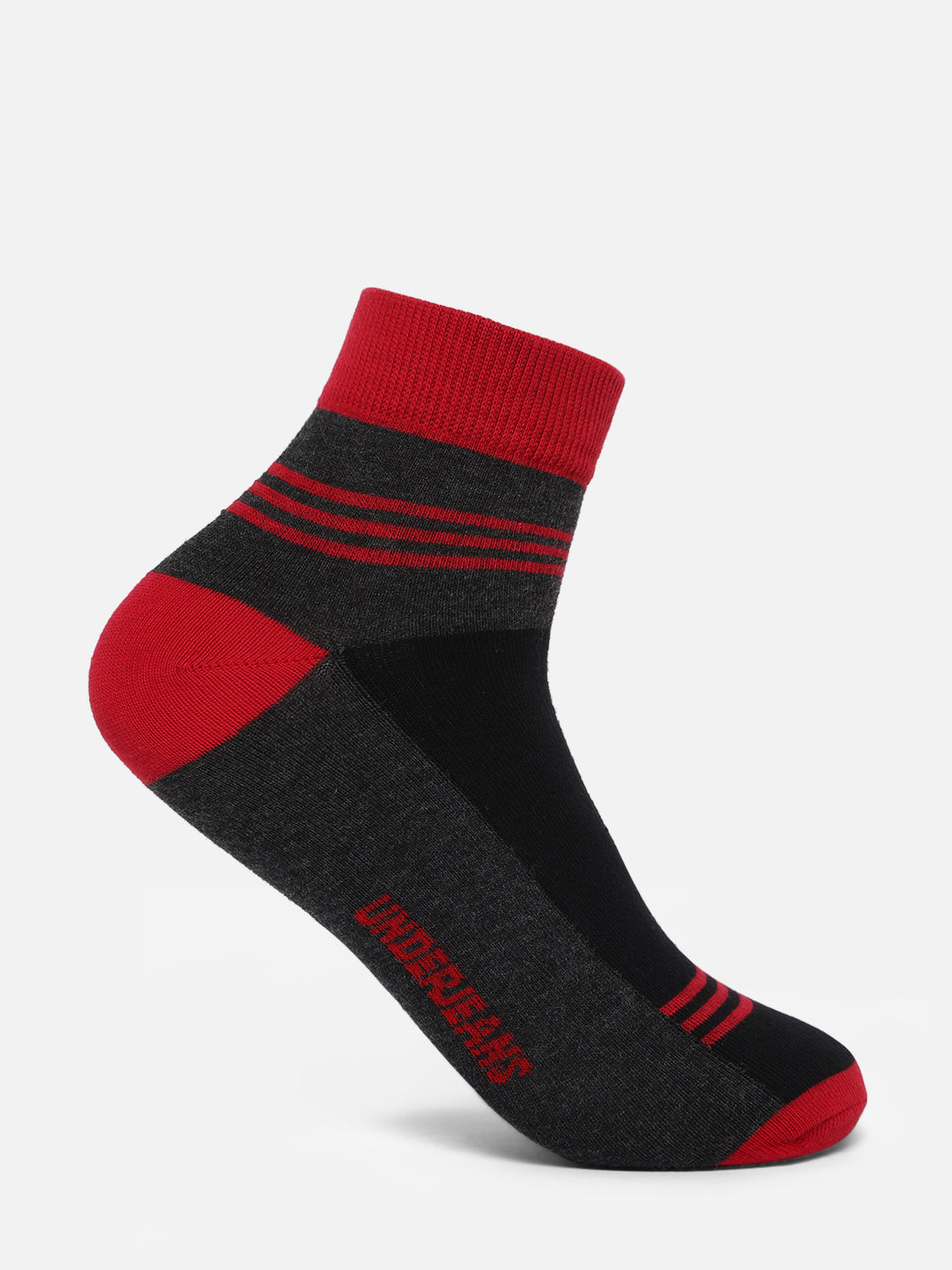 Men Premium Assorted Ankle length (Non terry) Socks Pack of 2- UnderJeans by Spykar