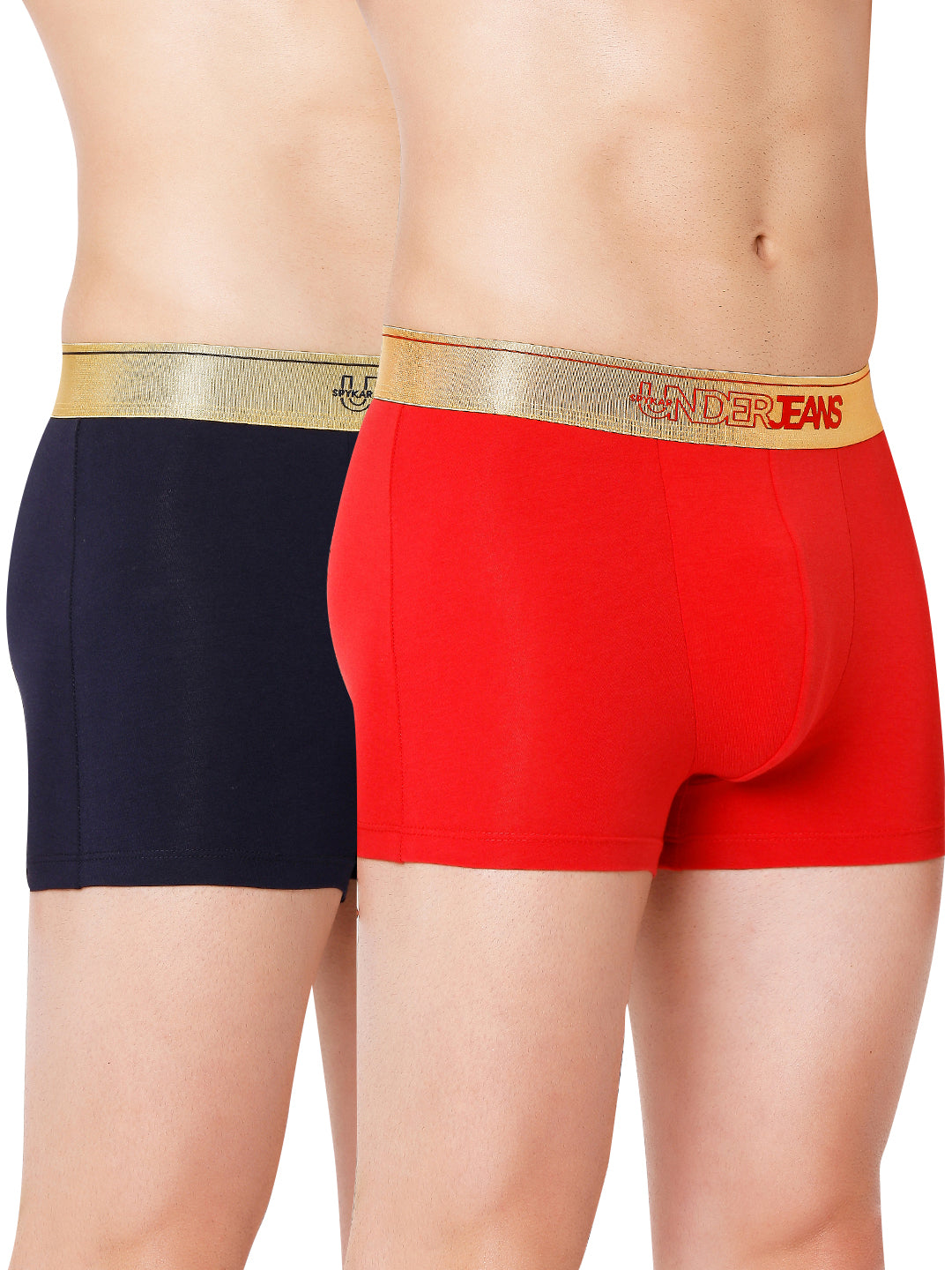 Underjeans by Spykar Men Premium Assorted Cotton Blend Brief (Pack of 2)