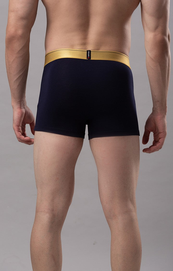 Underjeans by Spykar Men Premium Navy Cotton Blend Trunk