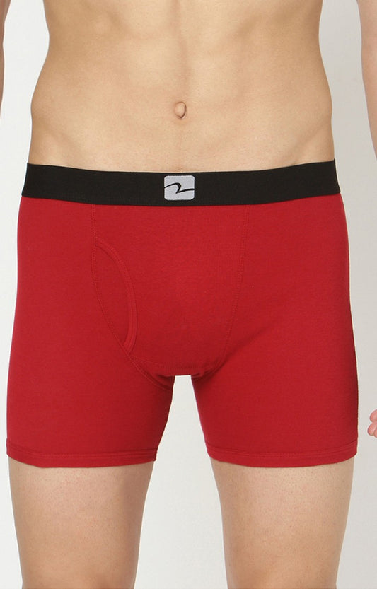 Underjeans by Spykar Men Premium Maroon Cotton Trunk
