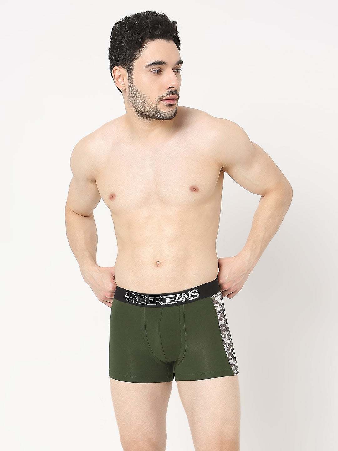 Underjeans by Spykar Men Premium Pack of 2 Grey - Olive Trunk