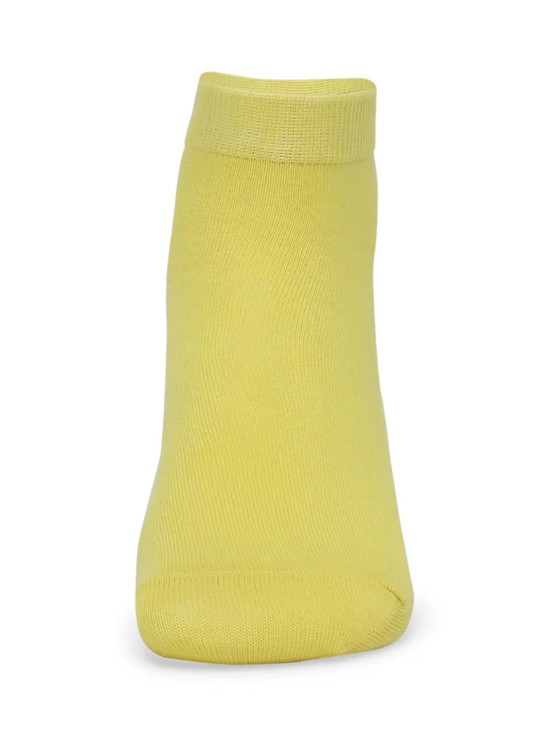 Men Olive & Yellow Cotton Blend Sneaker Socks - Pack Of 2 - Underjeans by Spykar