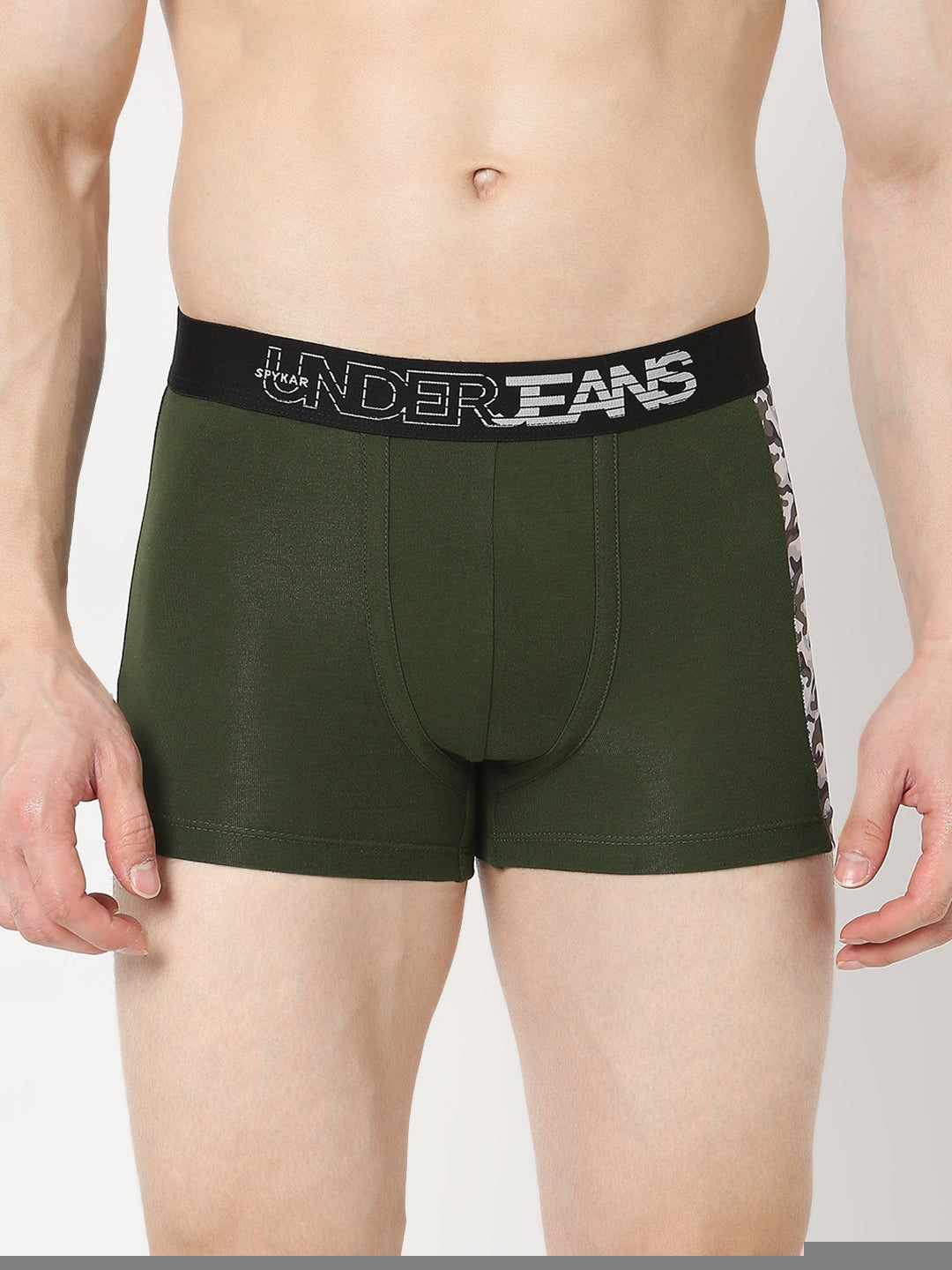 Underjeans by Spykar Men Premium Pack of 2 Grey - Olive Trunk