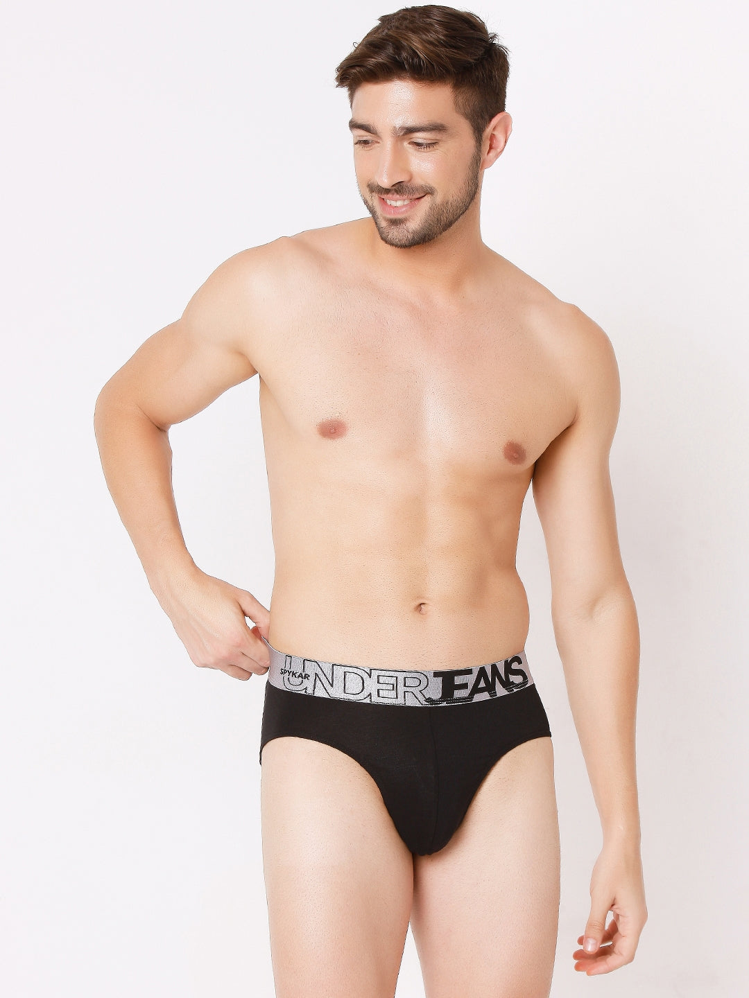 Men Premium Cotton Blend Brief Pack of 1- UnderJeans by Spykar