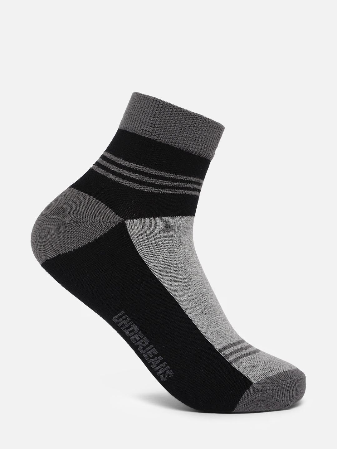 Men Premium Assorted Ankle length (Non terry) Socks Pack of 2- UnderJeans by Spykar