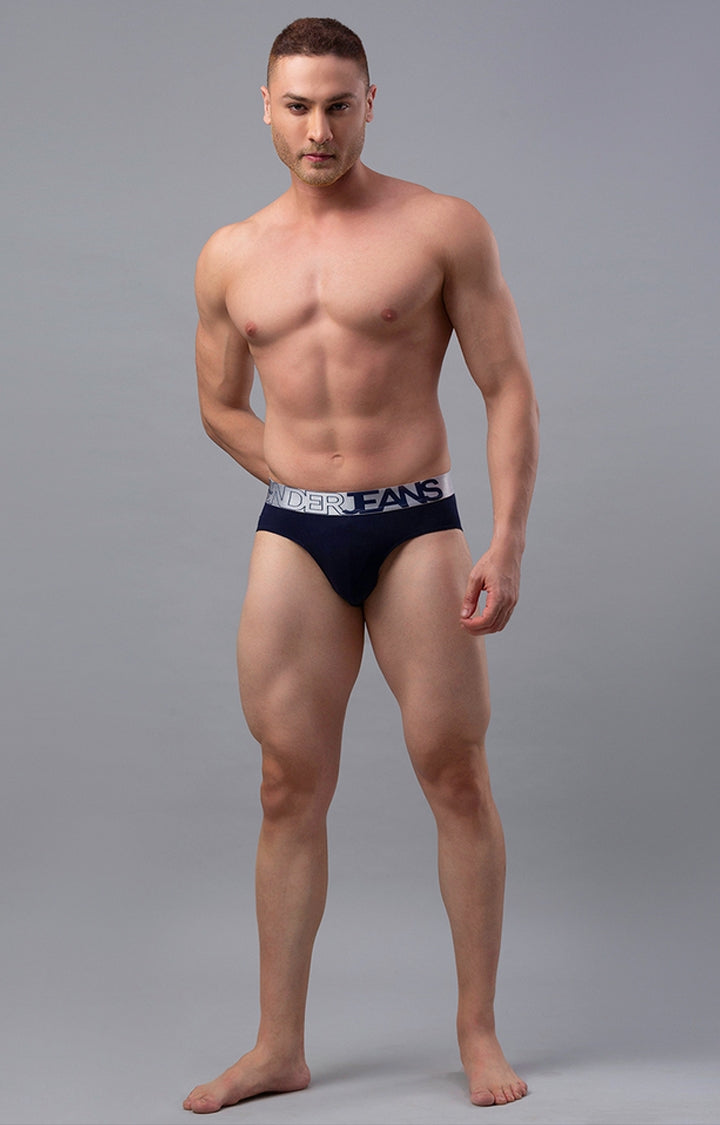 Men Premium Cotton Blend Brief Pack of 1- UnderJeans by Spykar