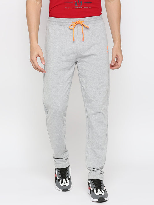 Men Premium Cotton Blend GreyMelange Trackpant- UnderJeans by Spykar