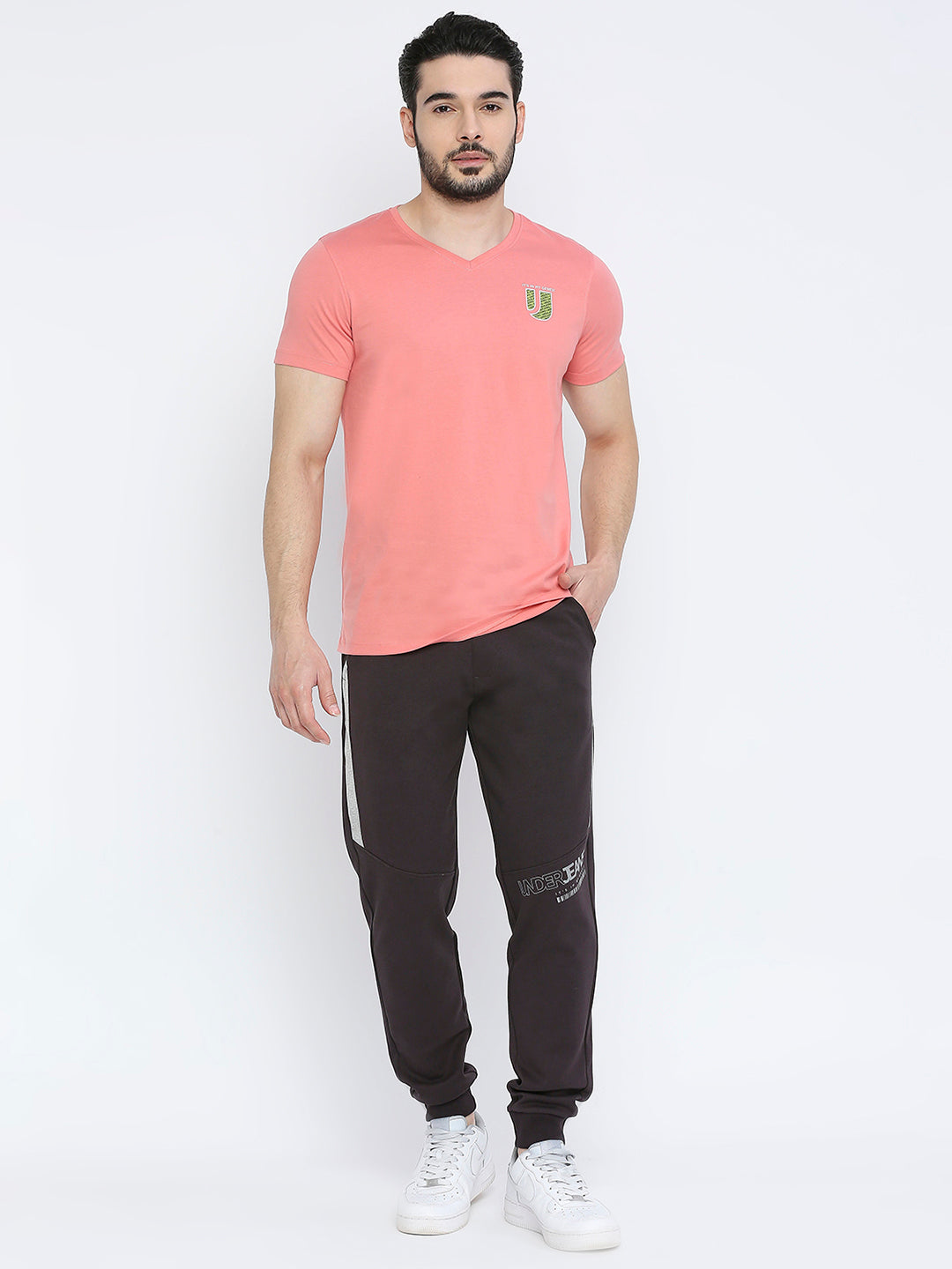 Men Premium Cotton Slate Grey Trackpant - UnderJeans by Spykar