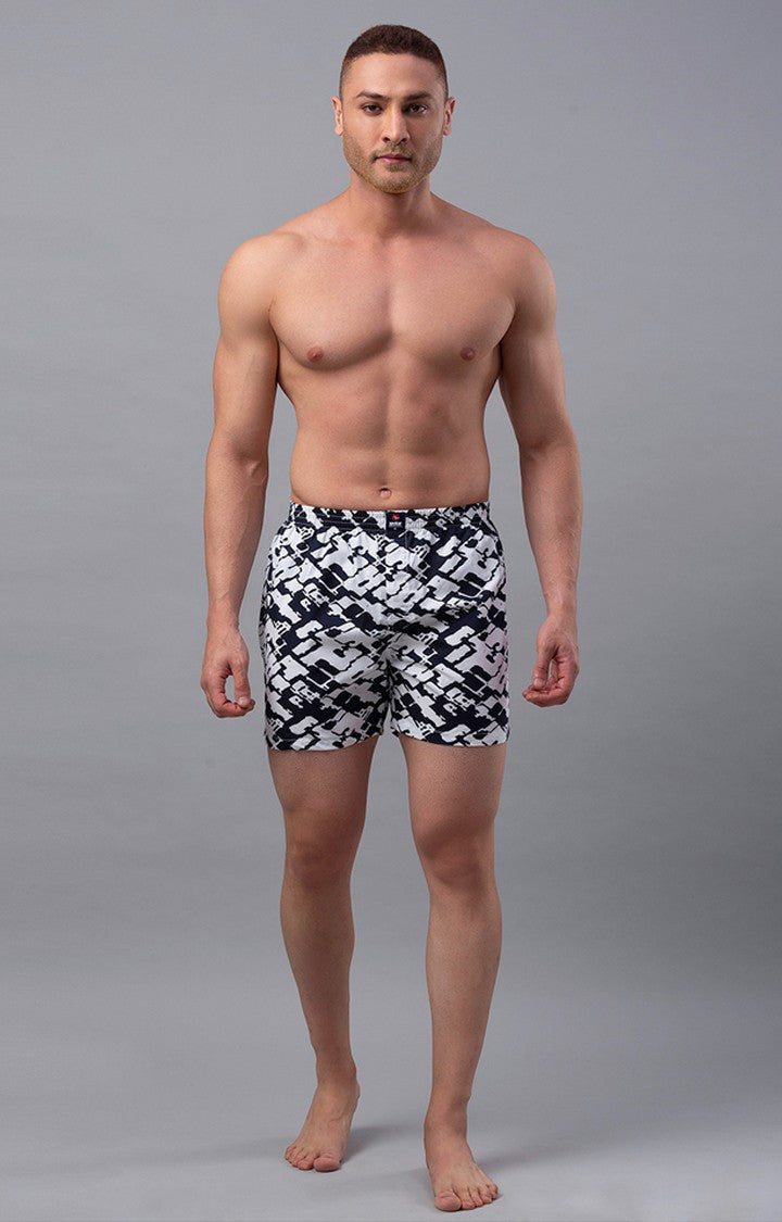 White Cotton Boxer for Men Premium - (Pack of 2)- UnderJeans by Spykar