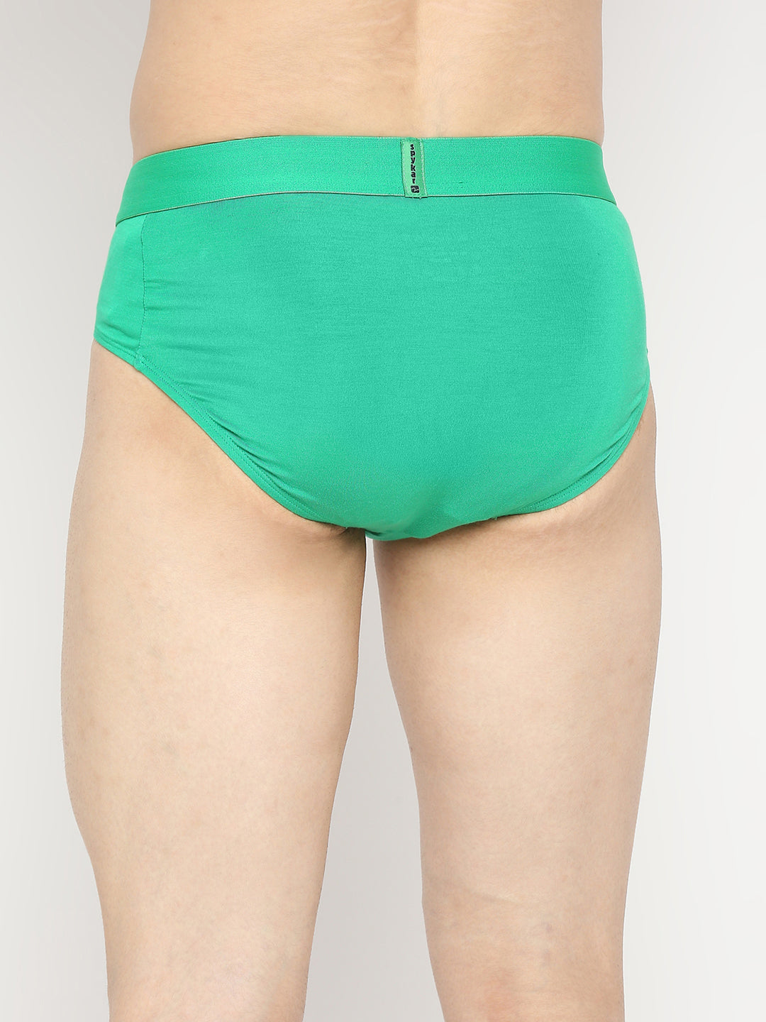 Men Premium Micromodal Green Brief - UnderJeans by Spykar
