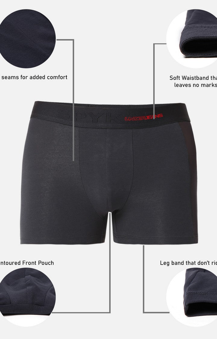 Underjeans by Spykar Men Premium Grey Cotton Trunk