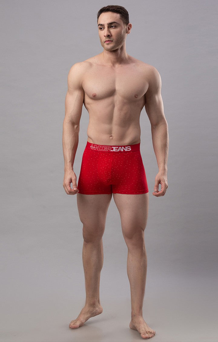 Red Cotton Trunk for Men Premium - (Pack of 2)- UnderJeans by Spykar