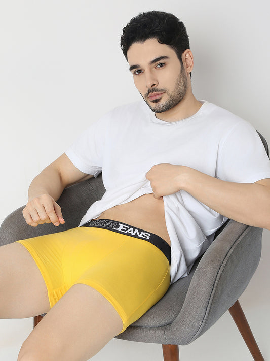 Underjeans By Spykar Yellow & Navy Trunk