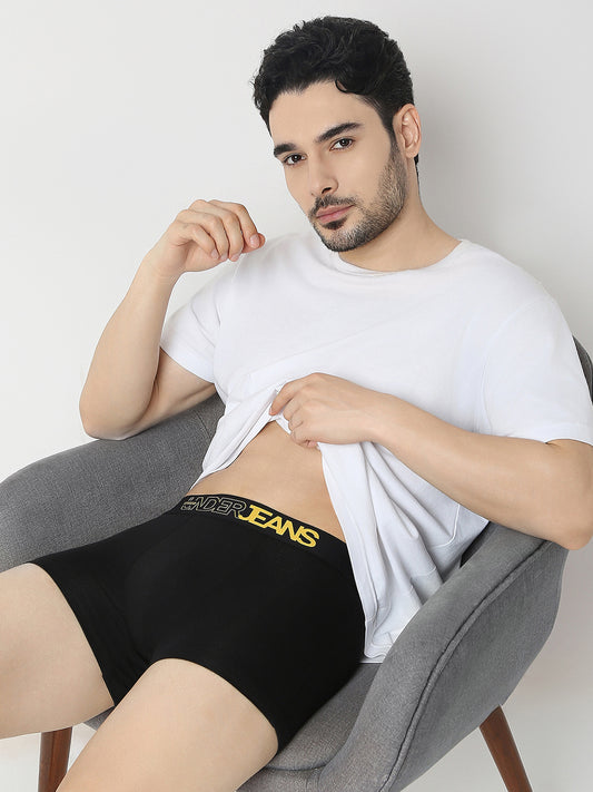 Underjeans By Spykar Purple & Black Trunk