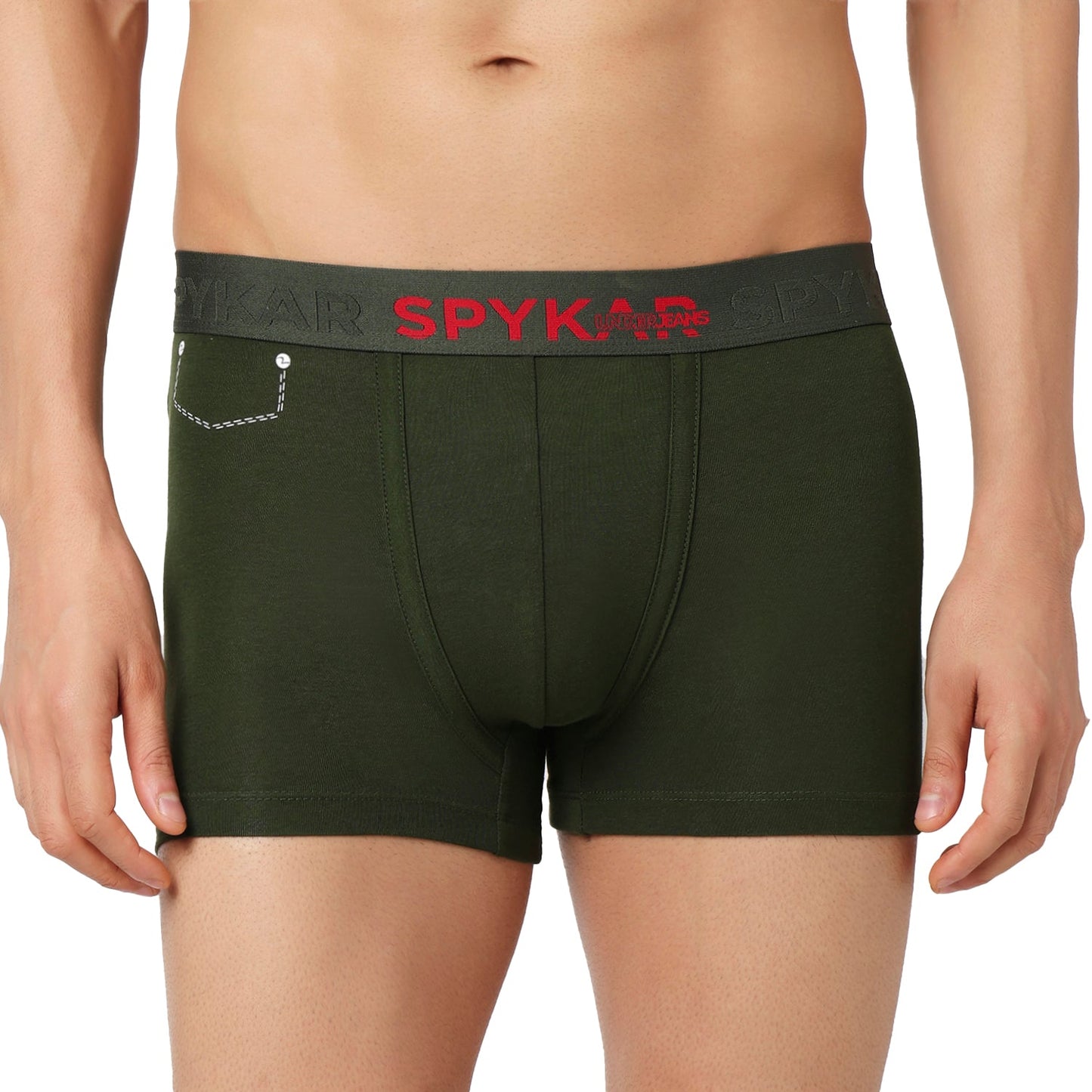 Underjeans Pack Of 3 Cotton Blend Solid Mid-Rise Trunks