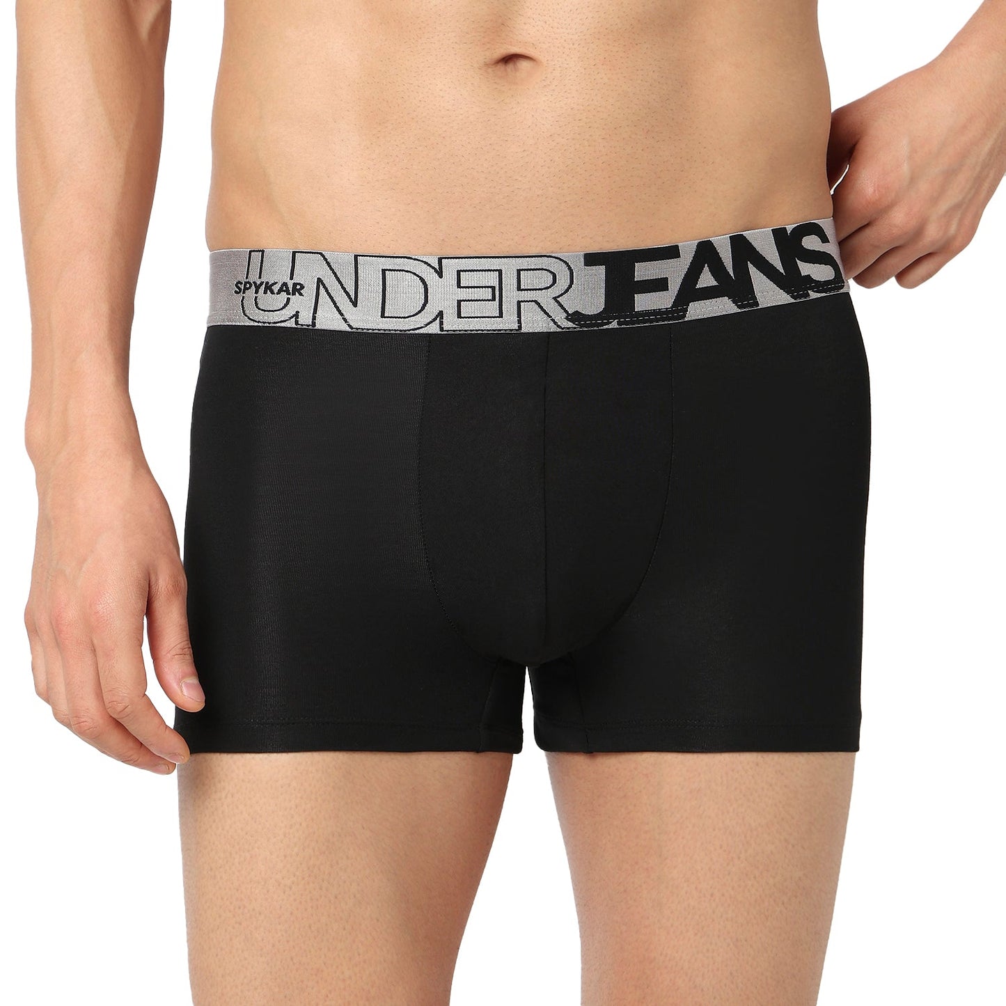 Underjeans Pack Of 2 Cotton Blend Solid Mid-Rise Trunks