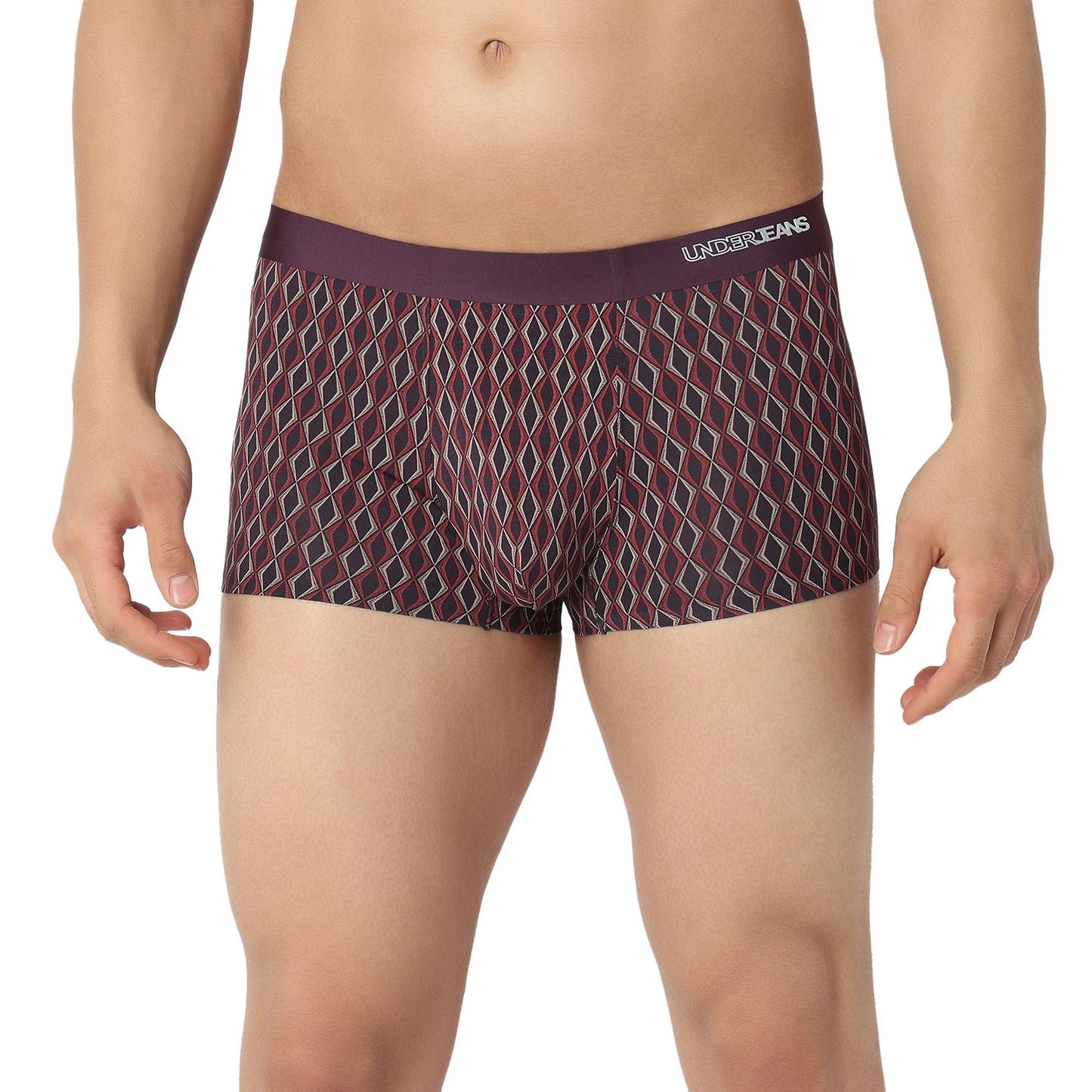 Underjeans by Spykar Men Wine Regular Fit Ultrasoft Trunks