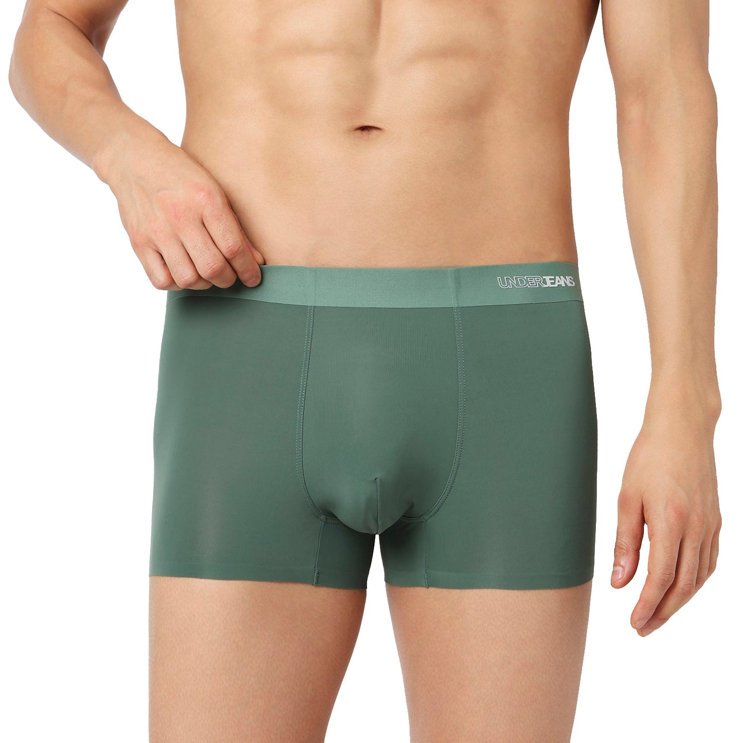Underjeans Dusty Green Nylon Blend Trunks