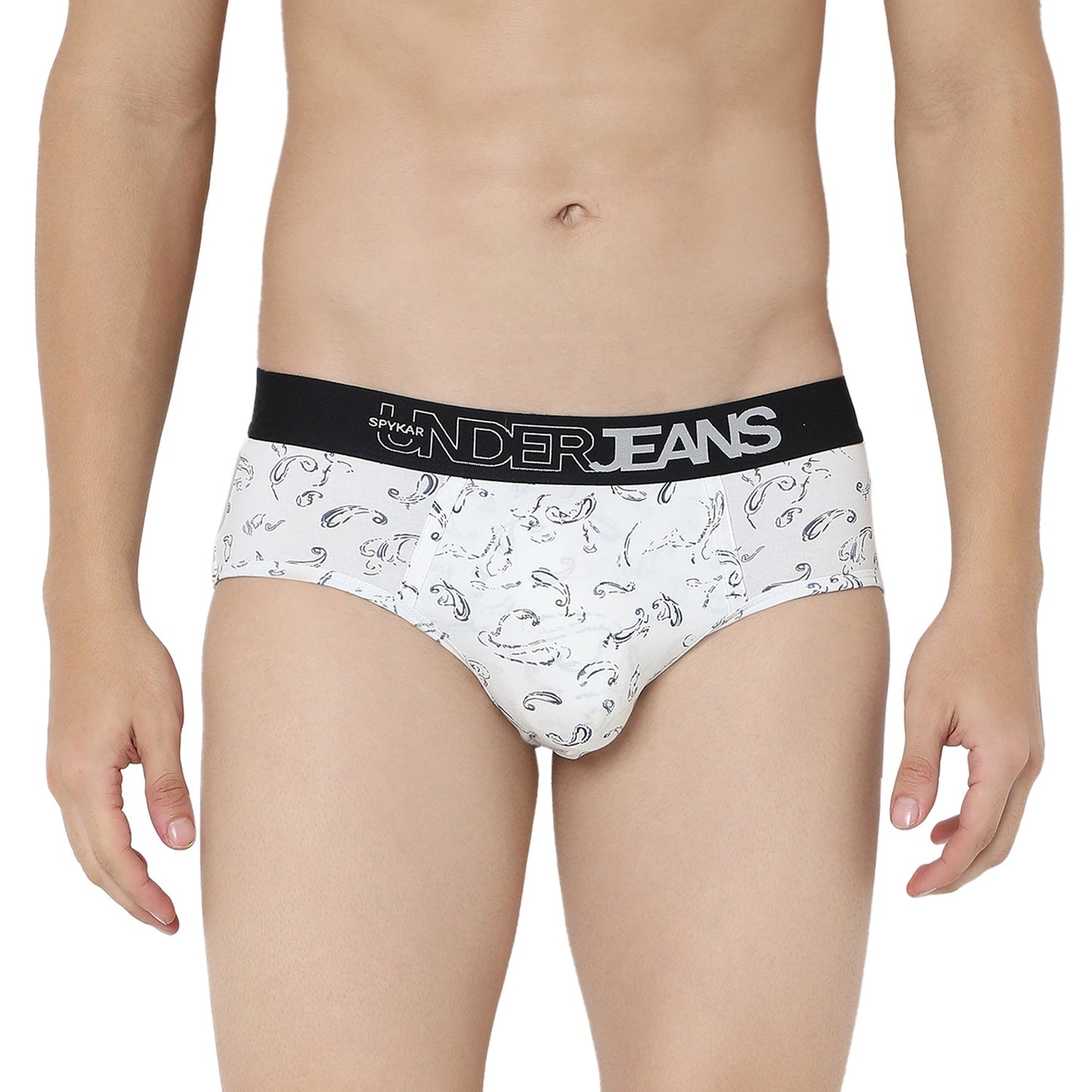 UnderJeans by Spykar Men Basic White Ultrasoft Briefs
