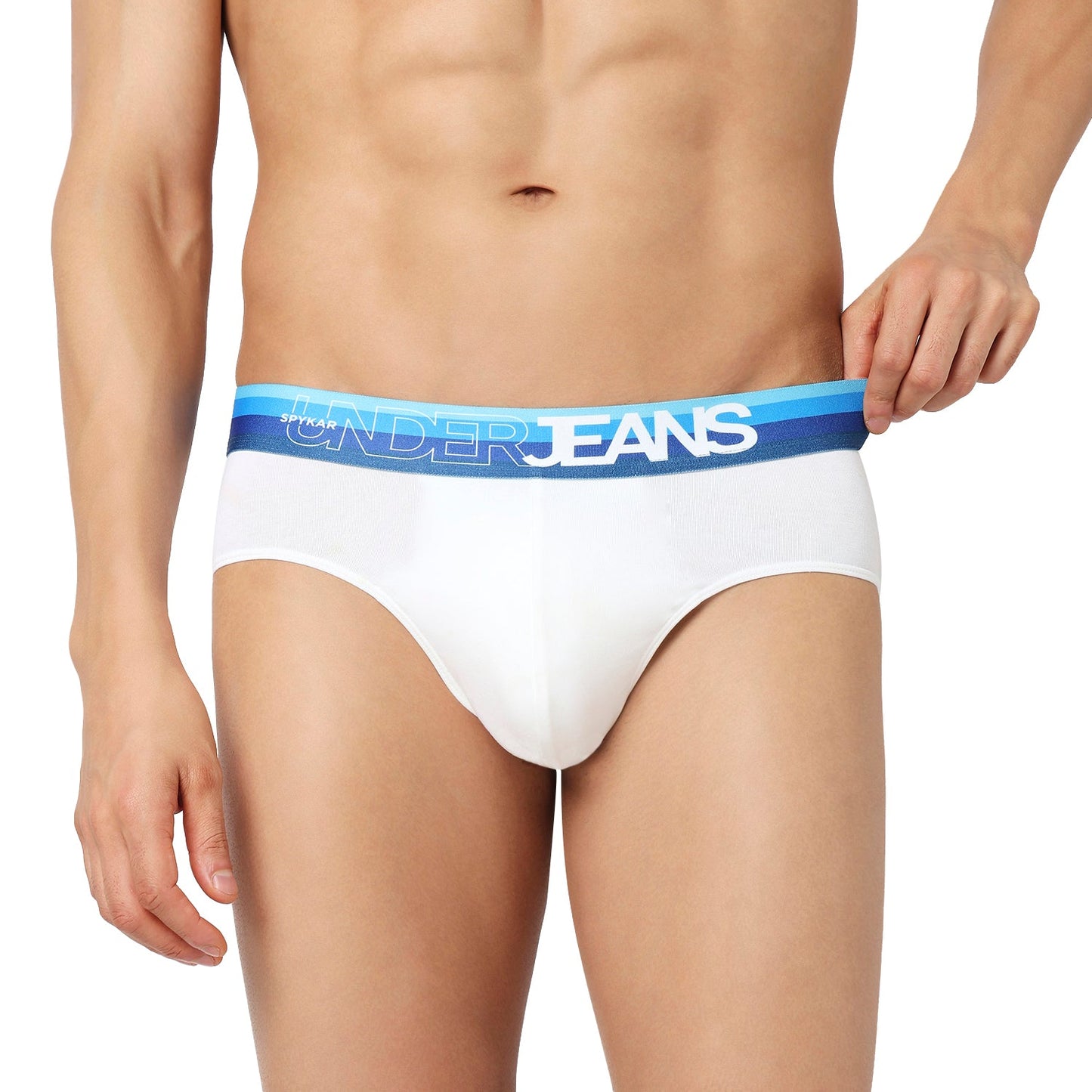 Underjeans Pack Of 2 Cotton Blend Solid Mid-Rise Briefs