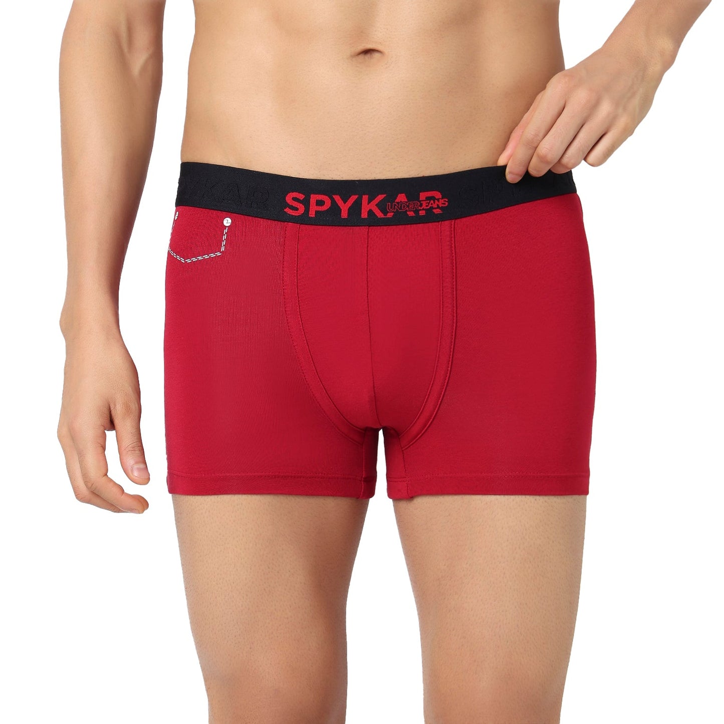 Underjeans Pack Of 2 Cotton Blend Solid Mid-Rise Trunks