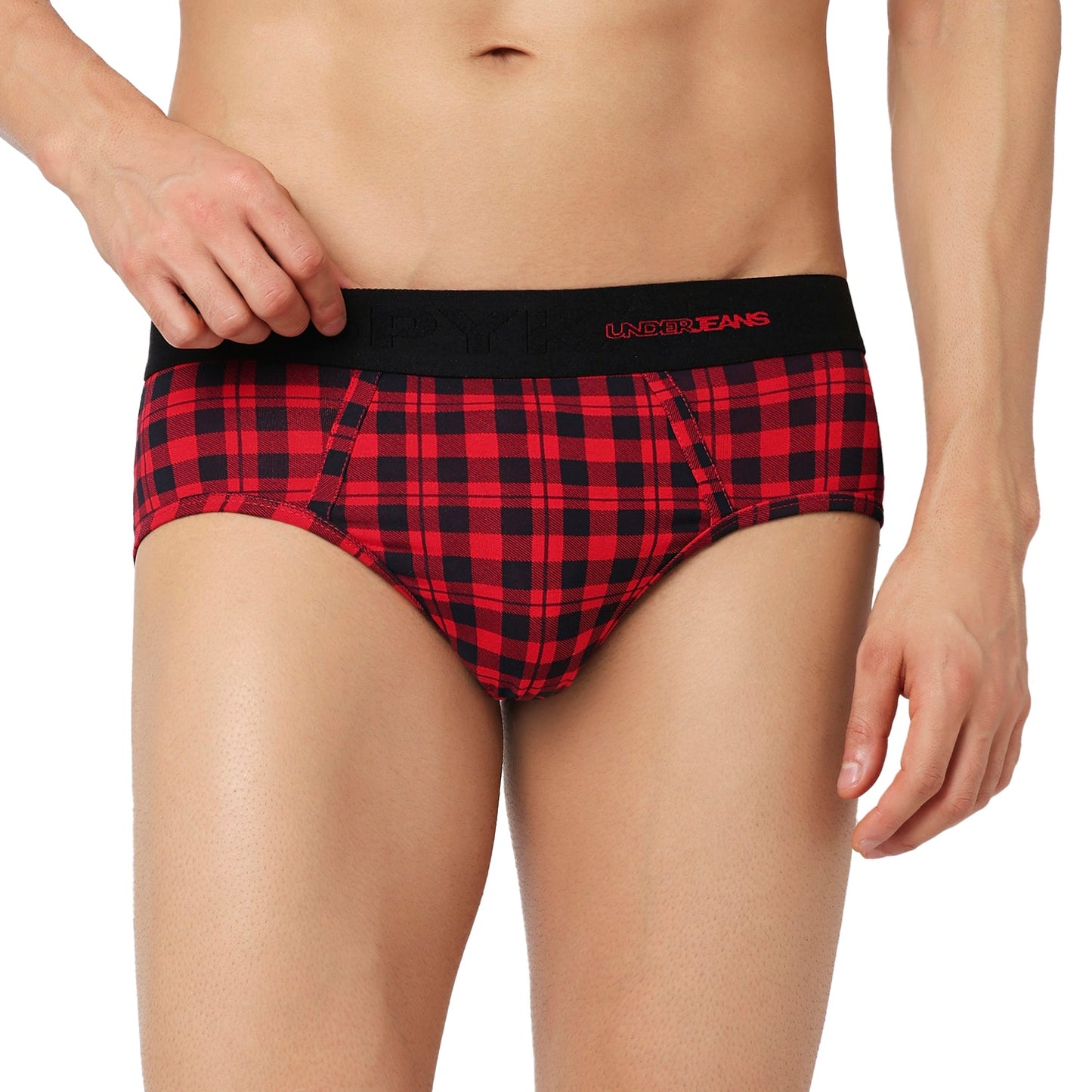 Underjeans Pack Of 3 Cotton Blend Mid-Rise Briefs