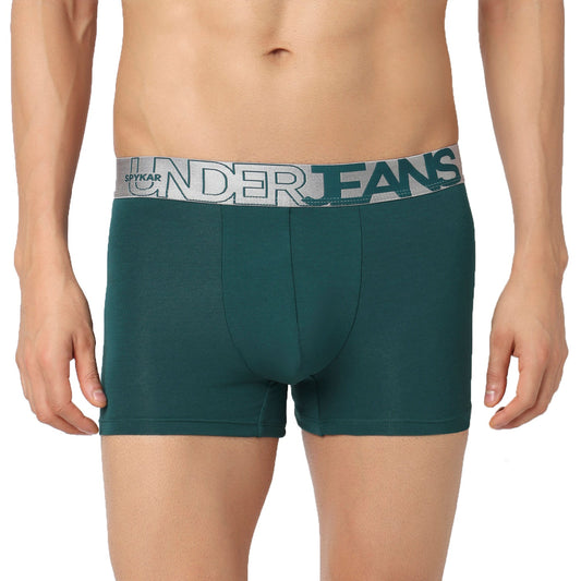 Underjeans Peacock Green Cotton Blend Trunks