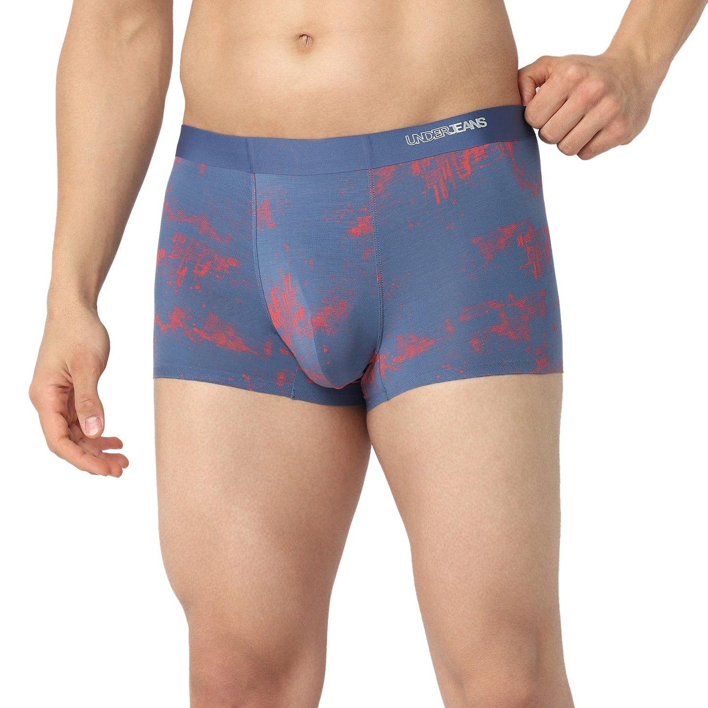 Underjeans by Spykar Men Mid Blue Regular Fit Ultrasoft Trunks